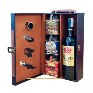 Hộp Quà Tết Bằng Da Rượu Vang Kevin 2025