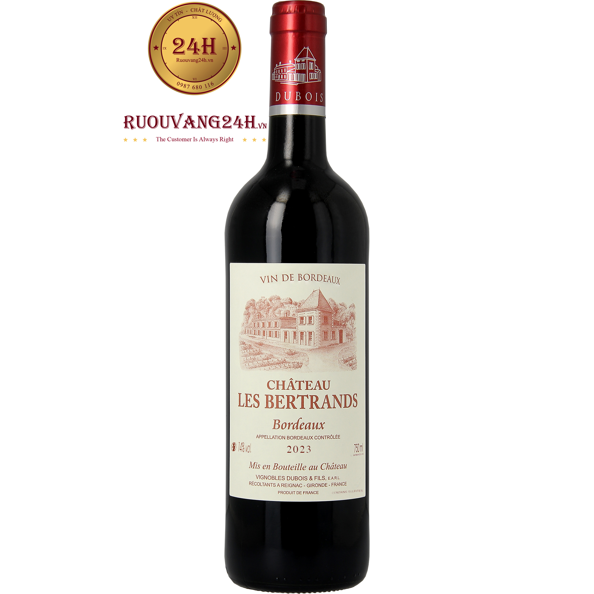 Rượu Vang Château Les Bertrands Bordeaux