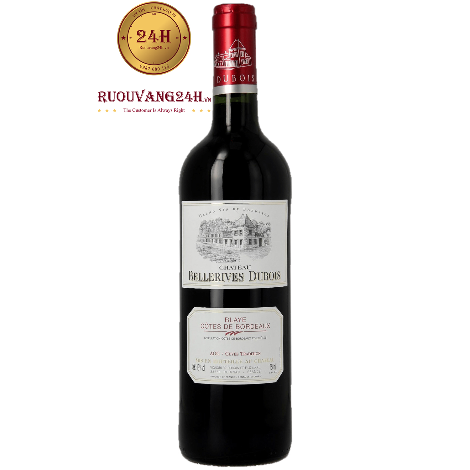 Rượu Vang Đỏ Château Bellerives Dubois Blaye Côtes de Bordeaux