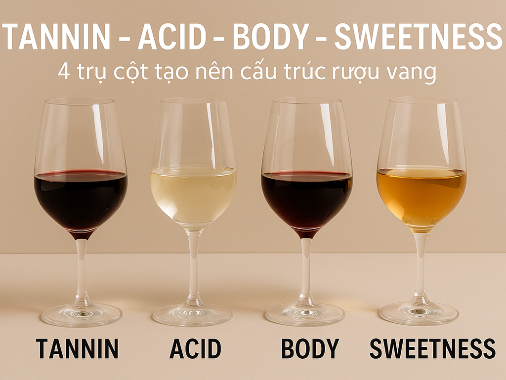 Tannin, Acid, Body & Sweetness