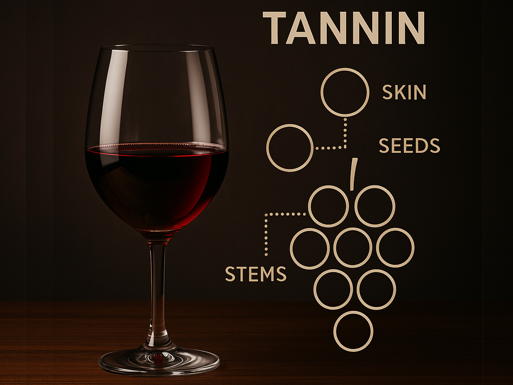 Tannin trong rượu vang