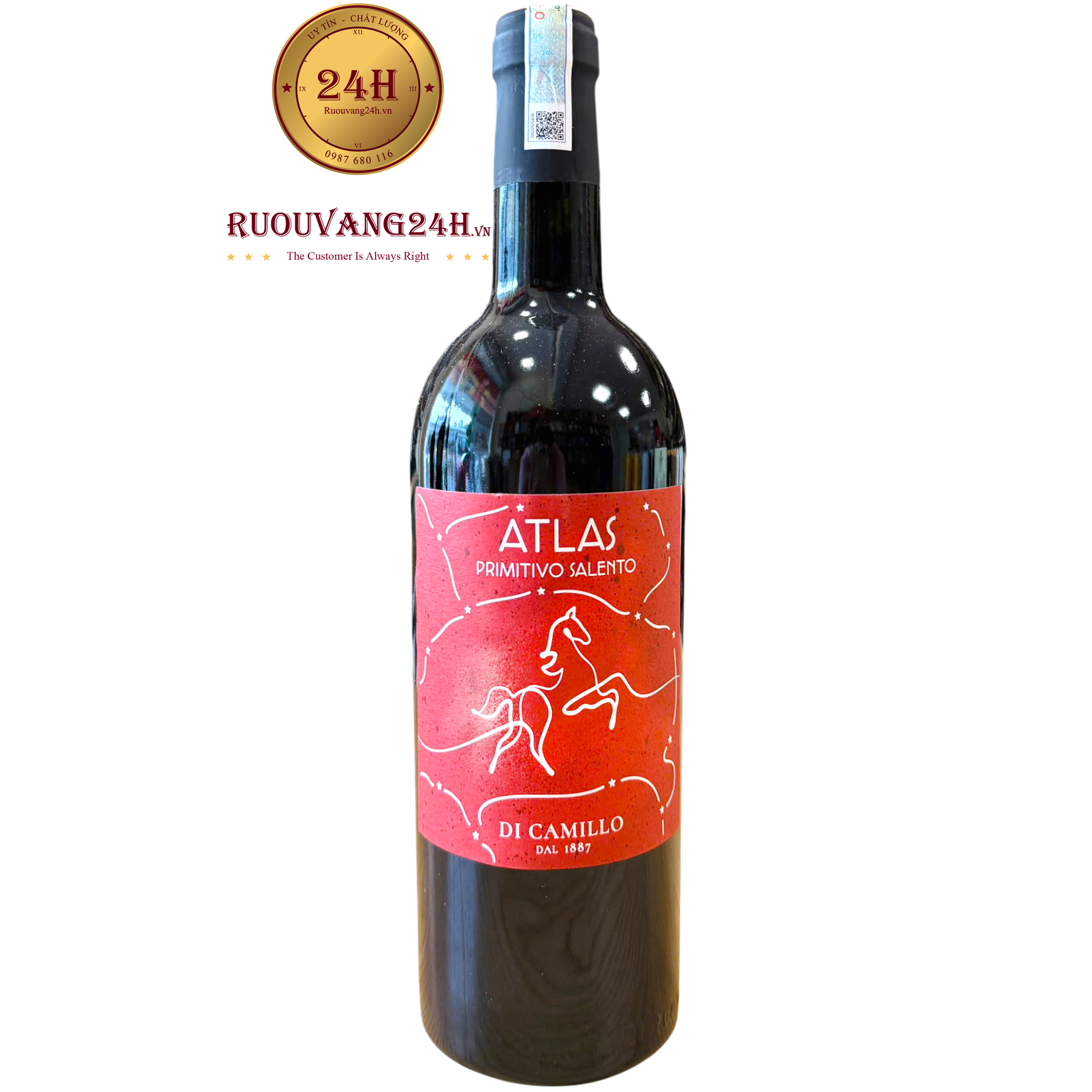 Rượu Vang Atlas Primitivo Salento Di Camino